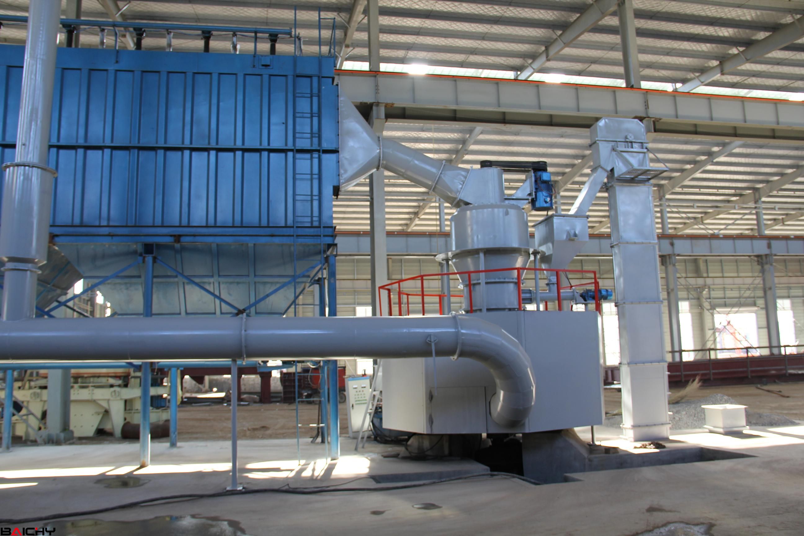 雙動力高壓磨粉機安裝調(diào)試現(xiàn)場